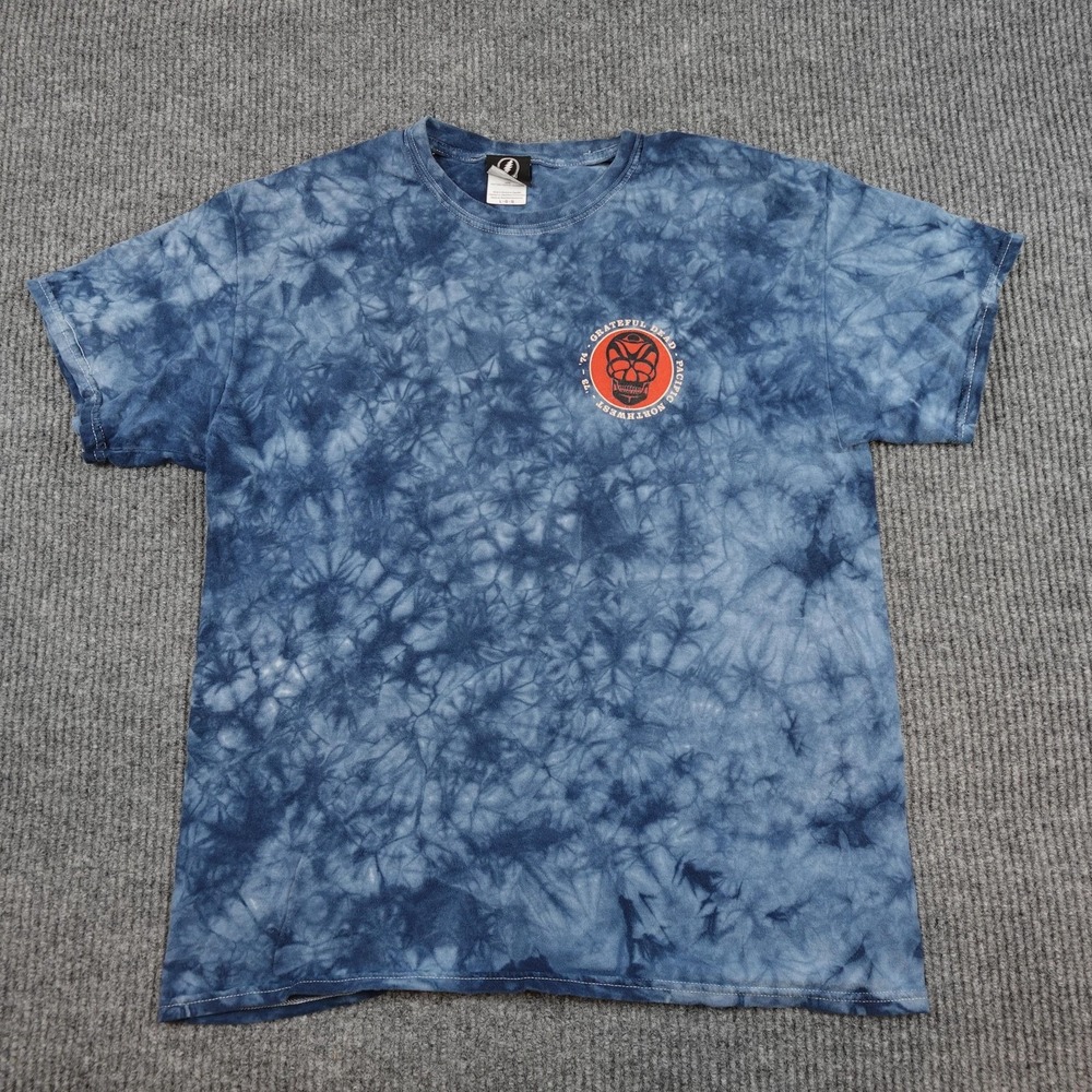 Grateful Dead Shirt Mens Large Blue Tie Dye Pacific Northwest Graphic Tee
